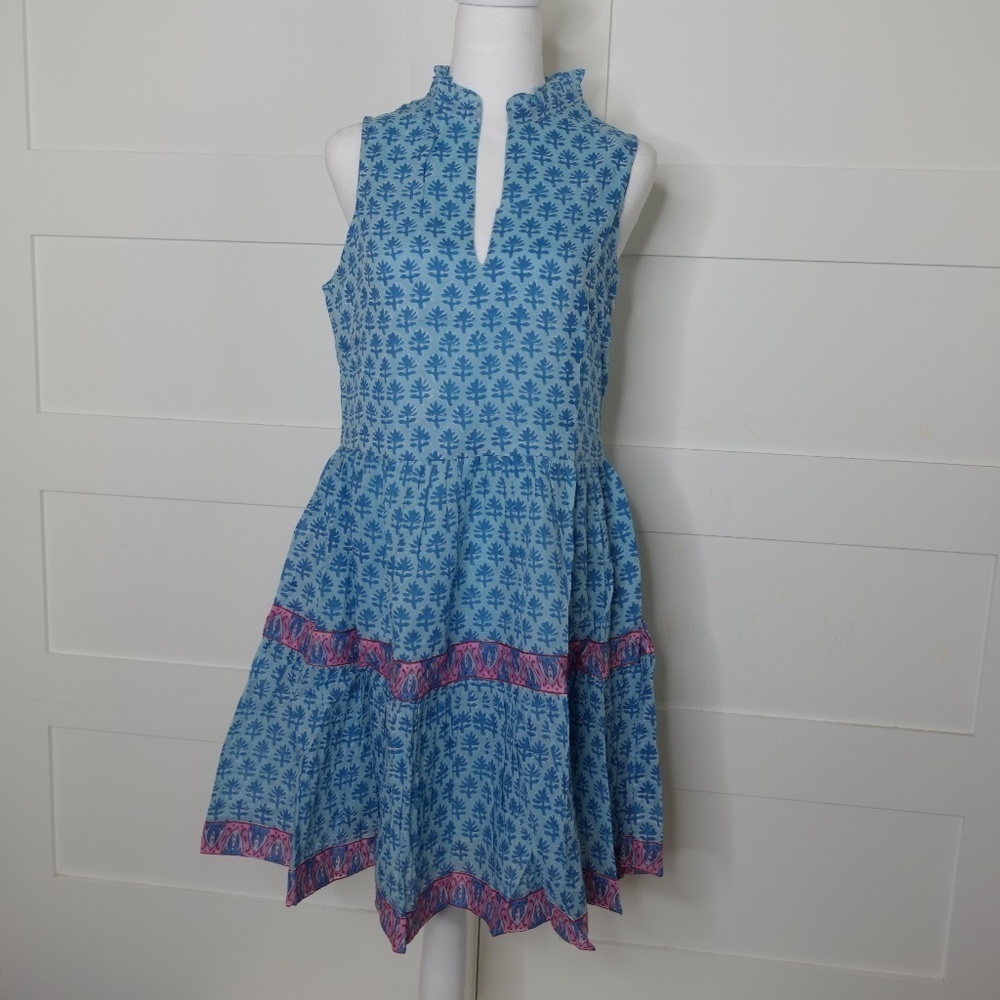 Oliphant Dress Yoke mini dress Fern blue size XS Summer cute dress